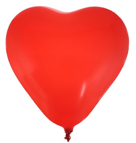 Ballonnen hart rood 25 cm (8 stuks)
