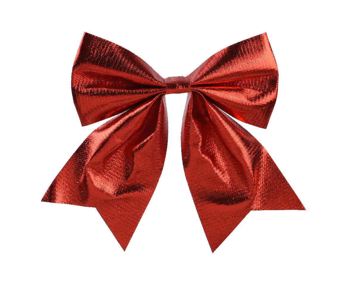 Decoratie strikken shiny rood 24 cm (per stuk)