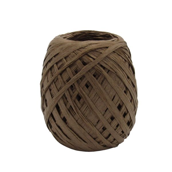 Raffia lint donkerbruin 5 mm (50 meter)