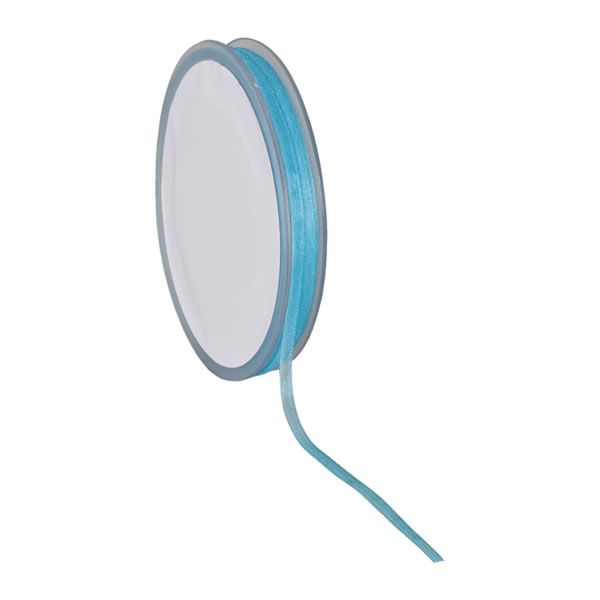 Organza lint turquoise 3 mm (50 meter)