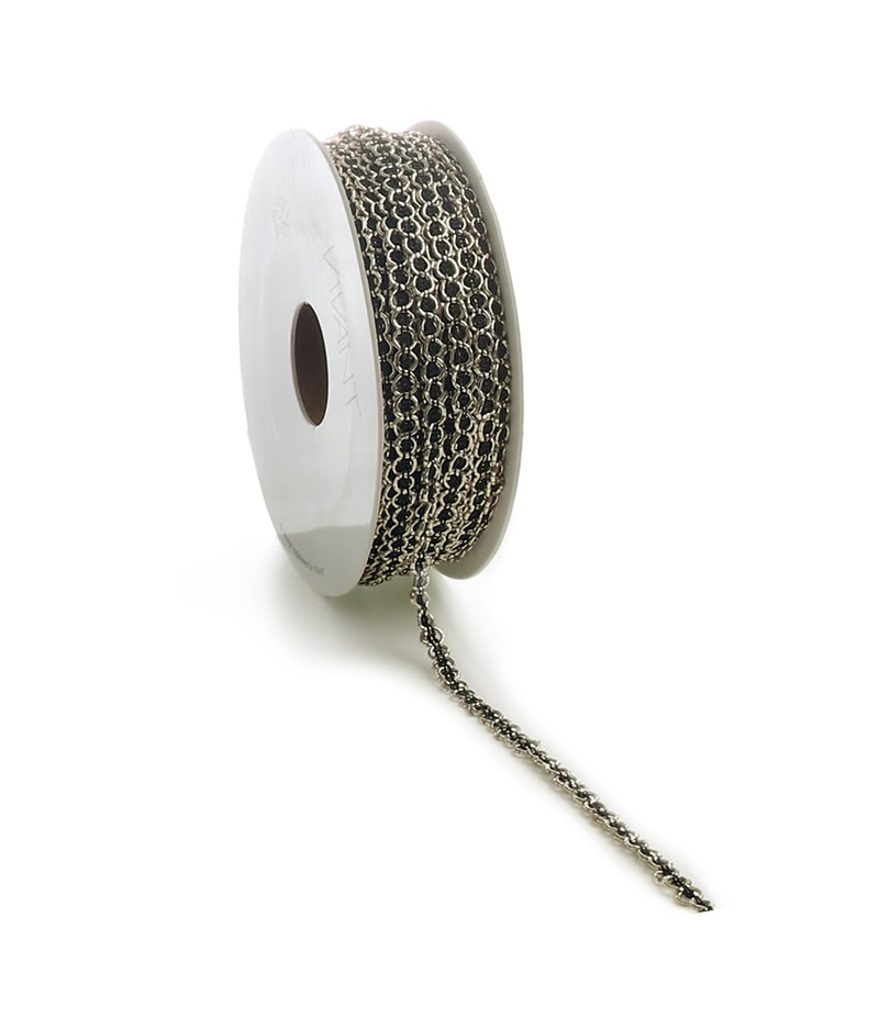 Decoratie koord grandi zwart goud 5 mm (25 meter)