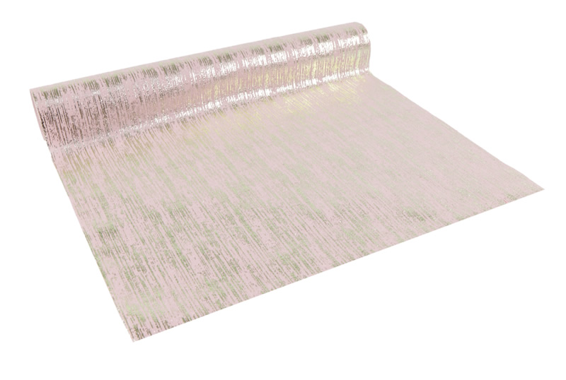 Symfonie teksten Vrijgekomen Tafelloper canvas stripes roze 35 cm (2 meter)