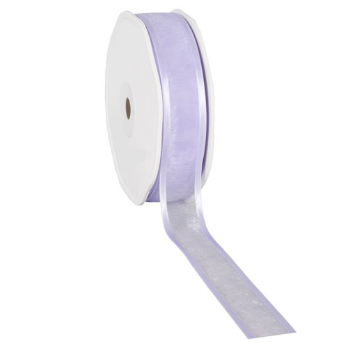 Organza satin edge lila 25 mm (25 meter)