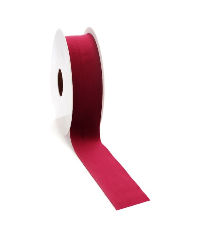 Cadeaulint velvet bordeaux 25 mm (5 meter)