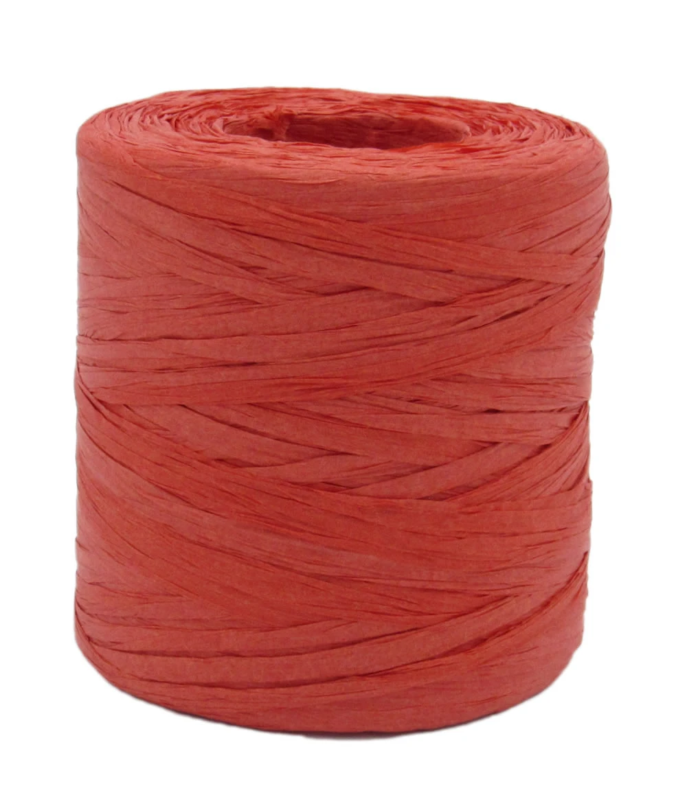 Raffia lint rood 5 mm rol (200 meter)