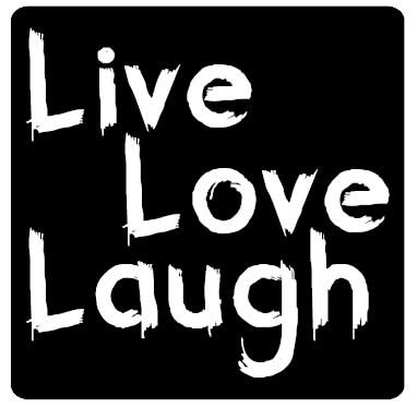 Wensetiket schoolbord Live Love Laugh 45 mm (500 stuks)