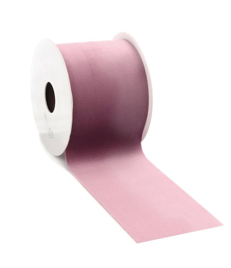 Cadeaulint velvet roze 70 mm (5 meter)