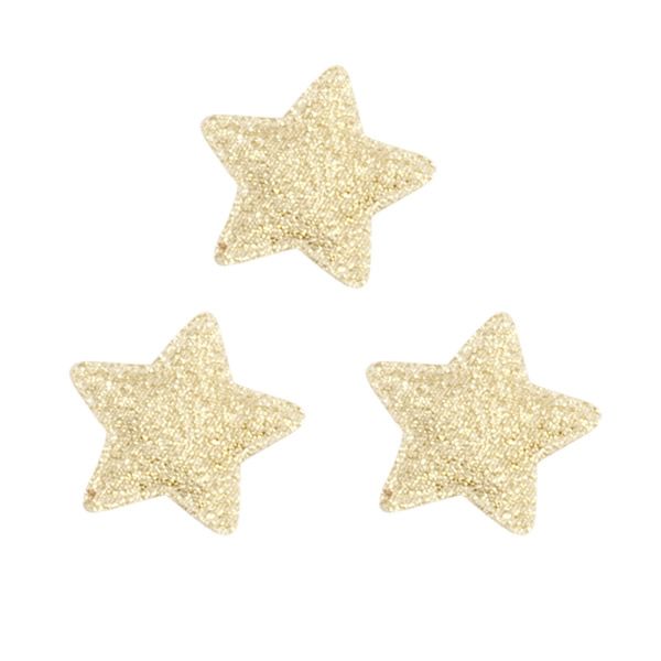 Decoratie sterren lurex goud 3 cm (50 stuks)