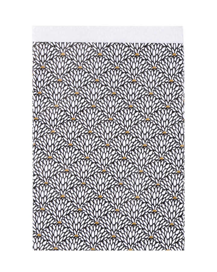 Papieren zakjes bloemenwaaier zwart 17 x 25 cm (200 stuks)
