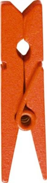 Houten knijper oranje 3,5 cm (12 stuks)