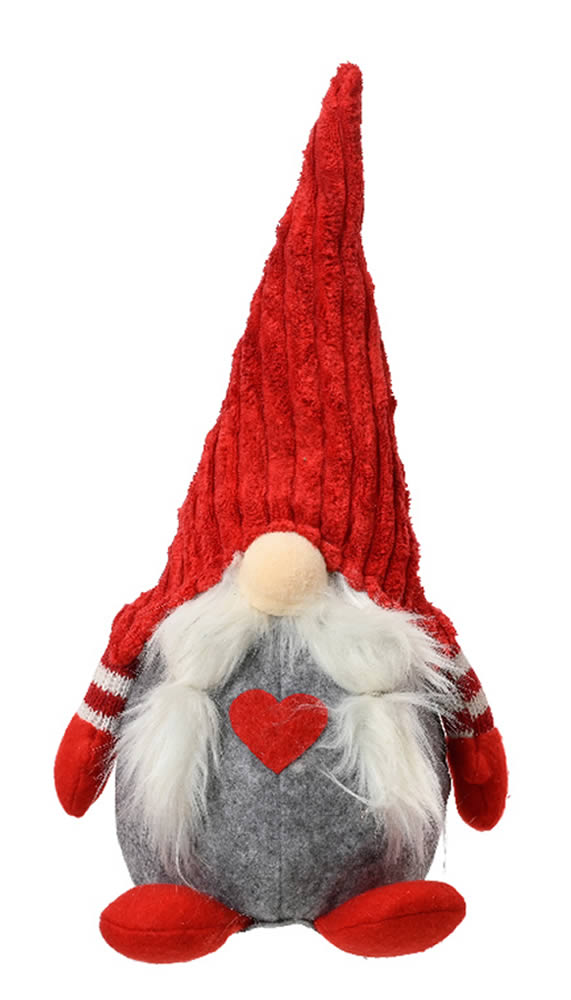 Gnome kerst grijs 14 x 30 cm (1 stuk)
