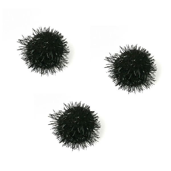 Plakdecoratie pombow zwart (100 stuks)