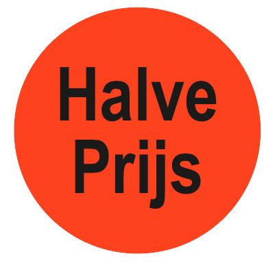 Kortingsetiket Halve prijs 35 mm (500 stuks) 