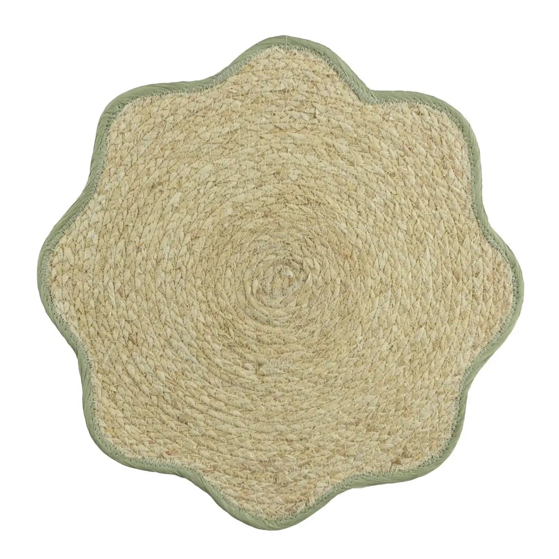 Placemat maisblad golvend groen 38 cm (1 stuk) Placemat maisblad golvend groen 38 cm (1 stuk)
