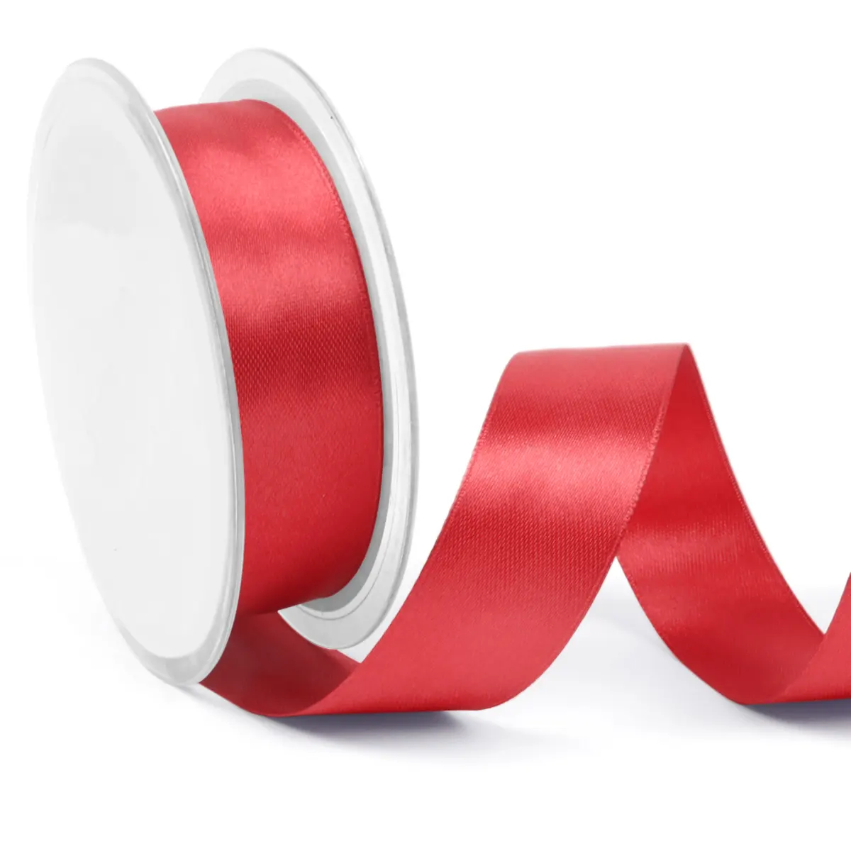 Satijnlint rood 25 mm (25 meter)
