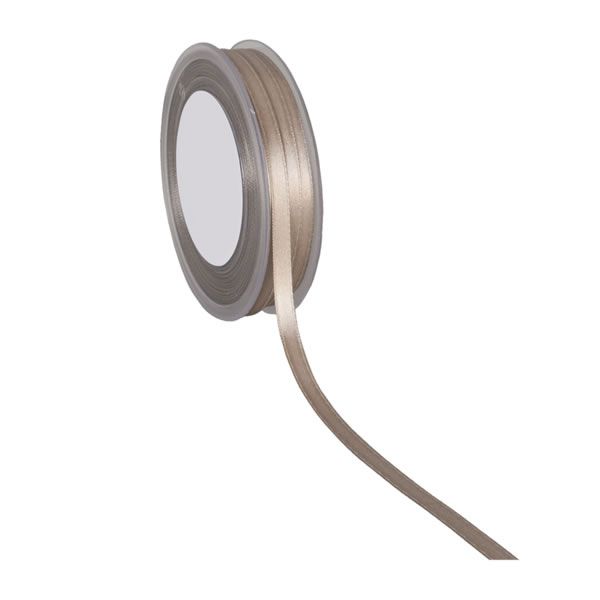 Satijnlint 6 mm taupe (50 meter)