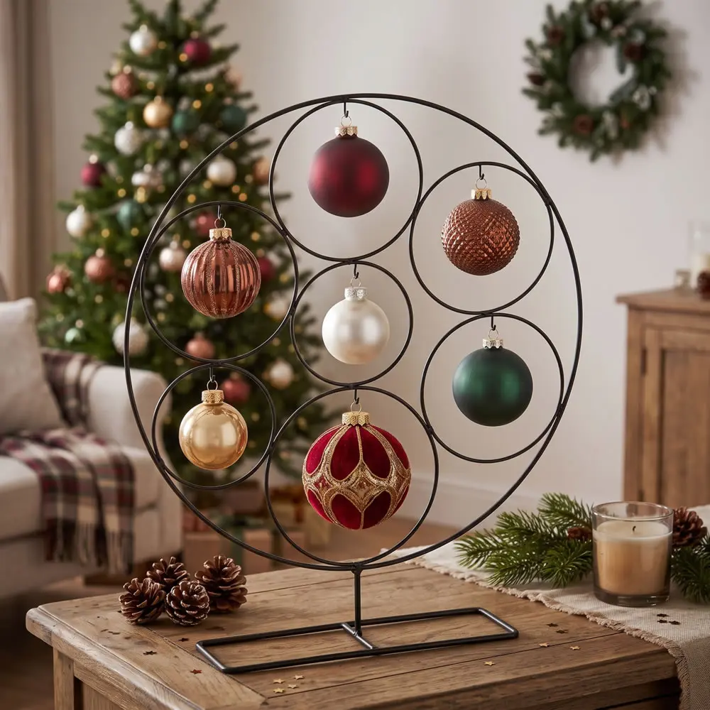 Kerstbalstandaard zwart rond metaal 38 x 43,5 cm (per stuk) Kerstbalstandaard zwart rond metaal 38 x 43,5 cm (per stuk)