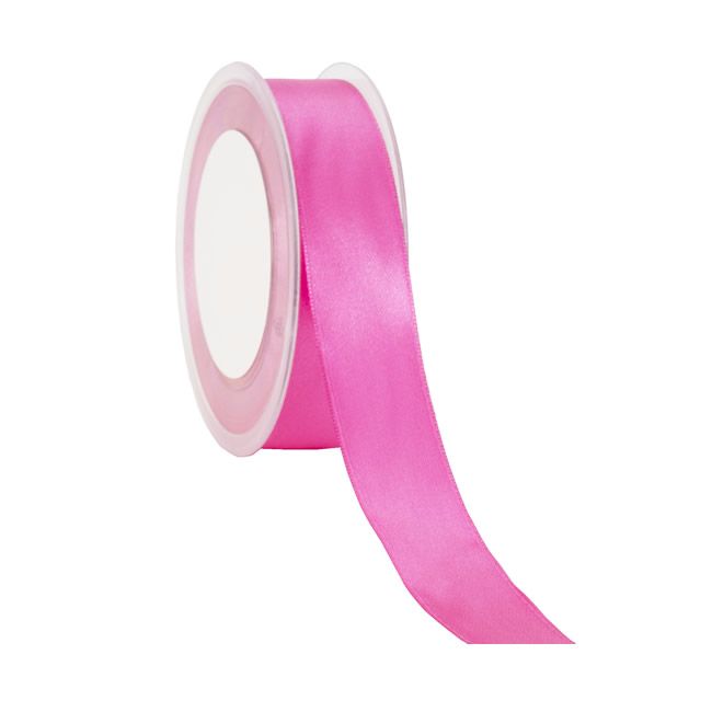 Satijnlint 25 mm pink (25 meter)