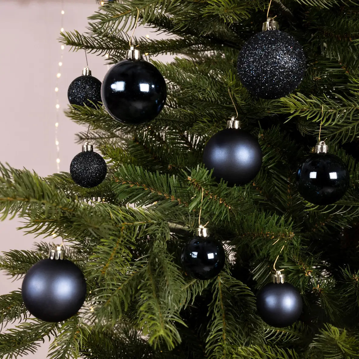 Kerstballen nachtblauw set assorti (30 stuks)