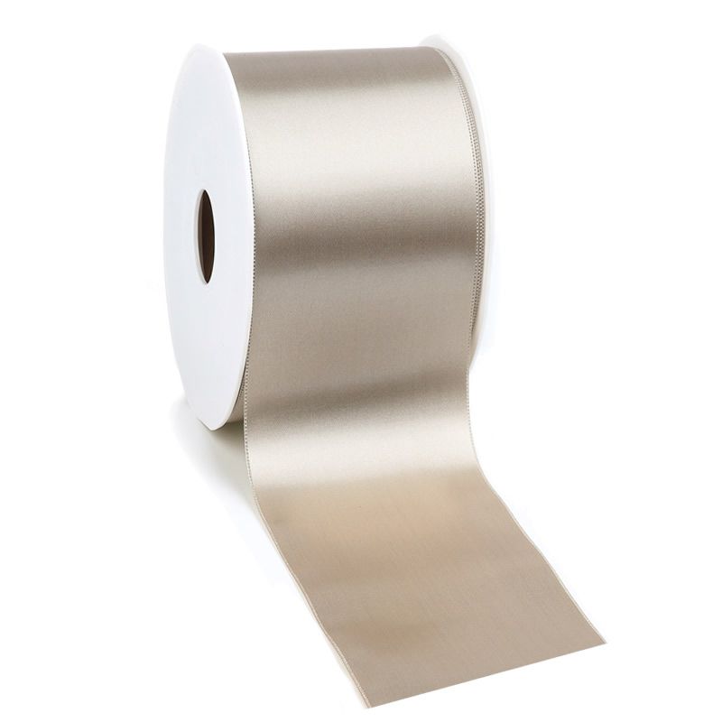 Satijnlint 70 mm taupe (25 meter)