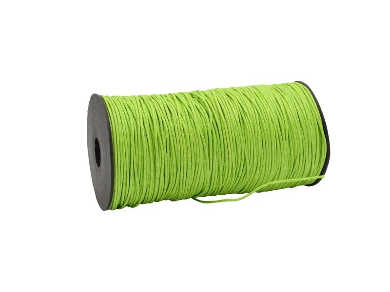 Waxkoord limegroen 1,5 mm (200 meter)