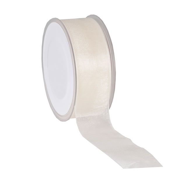 Organza lint creme 38 mm (50 meter)