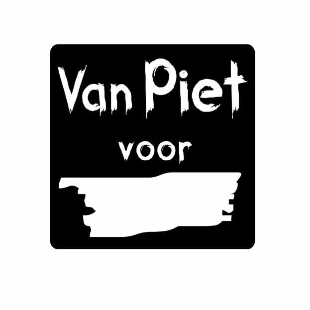 Etiket krijtbord Van Piet voor...  (500 stuks)