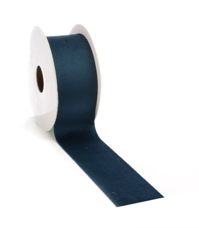 Cadeaulint velvet donkerblauw 40 mm (5 meter)