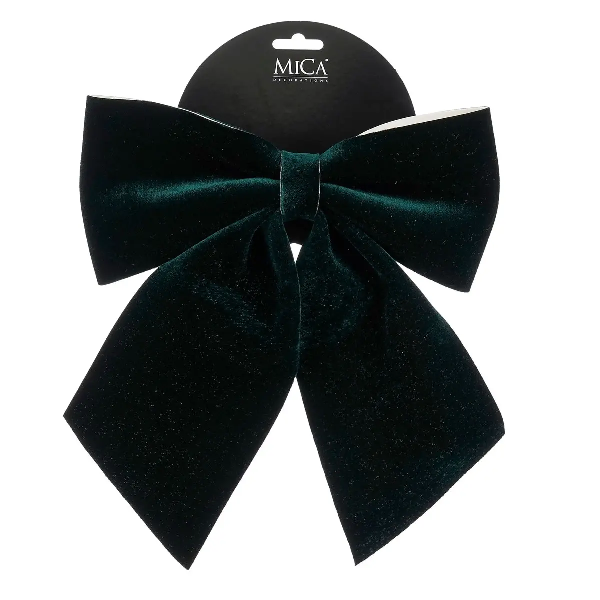 Decoratie strik velvet donkergroen 24 x 28 cm (per stuk)
