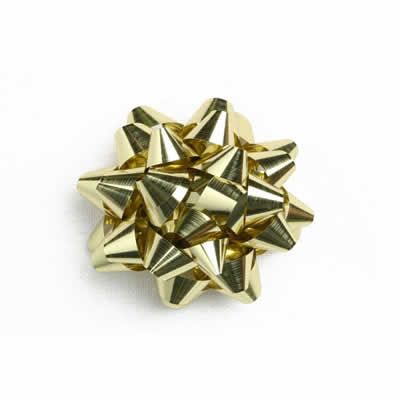 Minibow goud metallic Ø 35 mm (100 stuks)