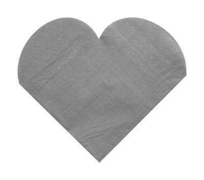 Servetten hart grijs (10 stuks)