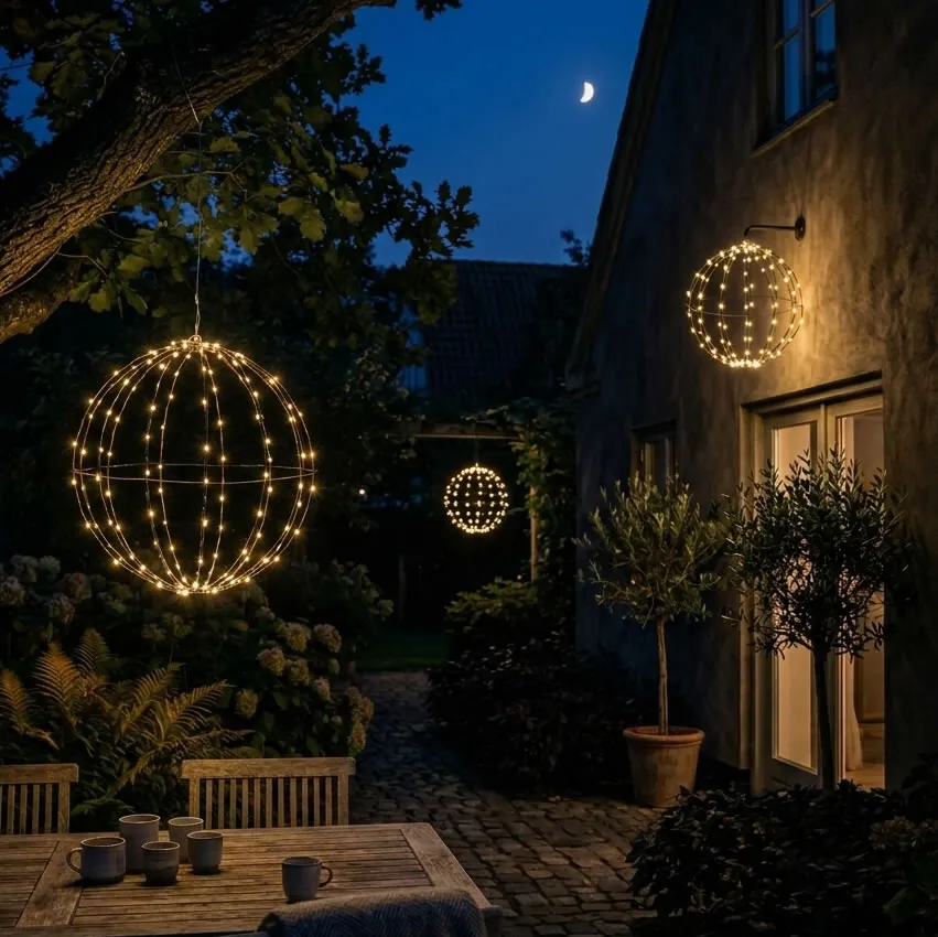 Led lichtbol 120 led zwart 30 cm (per stuk)