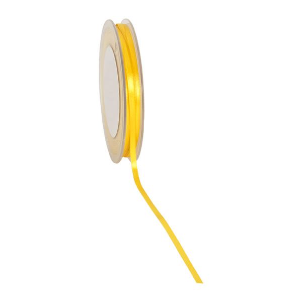 Satijnlint 3 mm geel (50 meter)