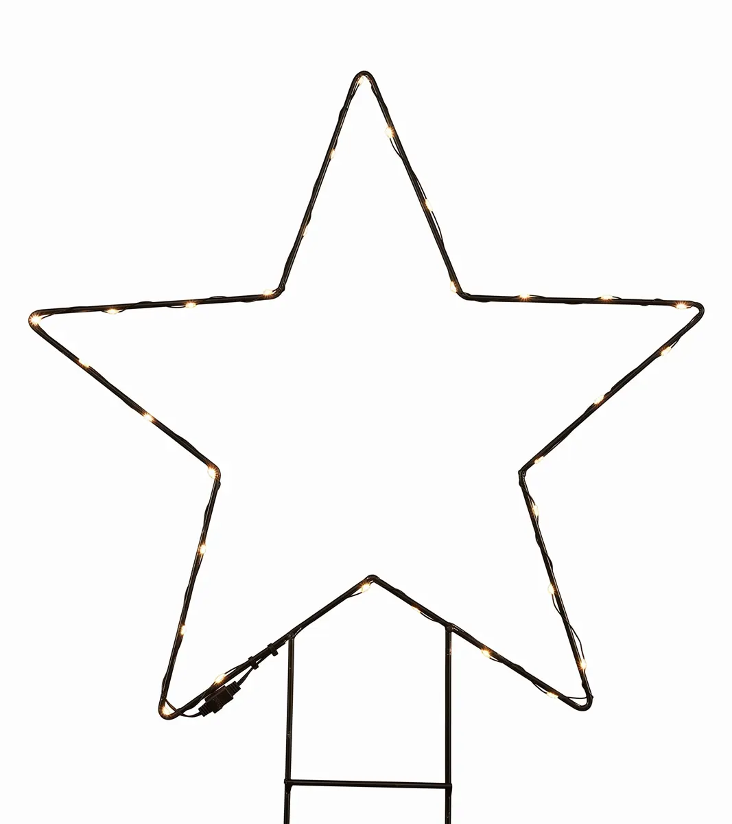 Tuinsteker ster zwart met led 39,5 x 47 cm (per stuk) Tuinsteker ster zwart met led 39,5 x 47 cm (per stuk)