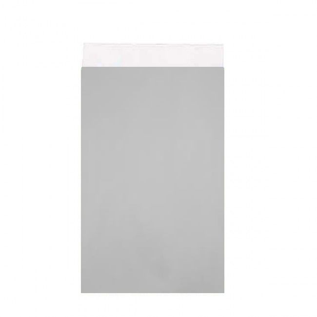 Papieren zakjes zilver 7 x 13 cm (200 stuks)