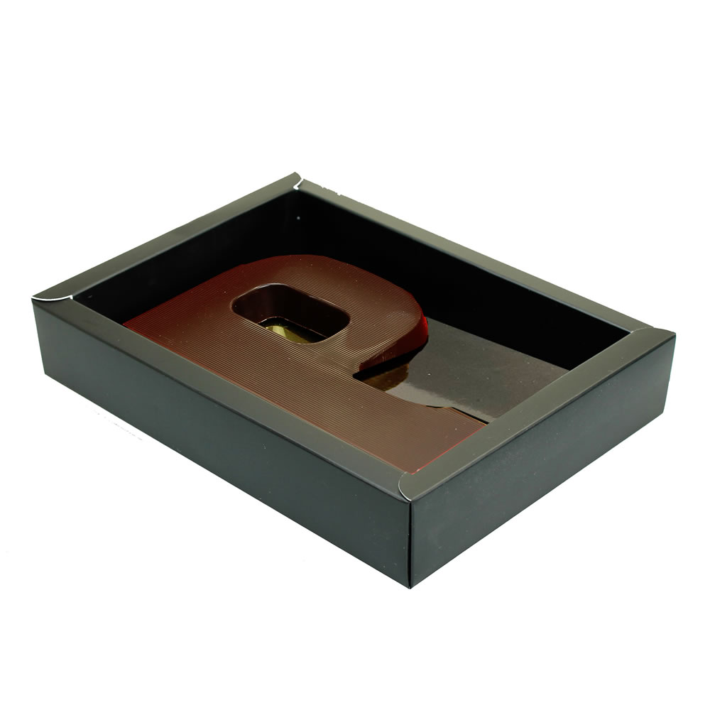 Chocoladeletter doosjes mat zwart GK7 175 x 120 x 33 mm (10 stuks)