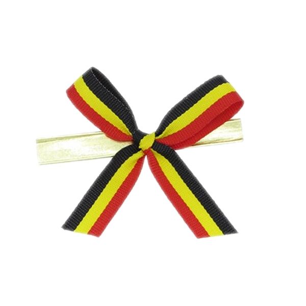 Strikje vlag Belgie met clip 4,5 x 4,5 cm (50 stuks)