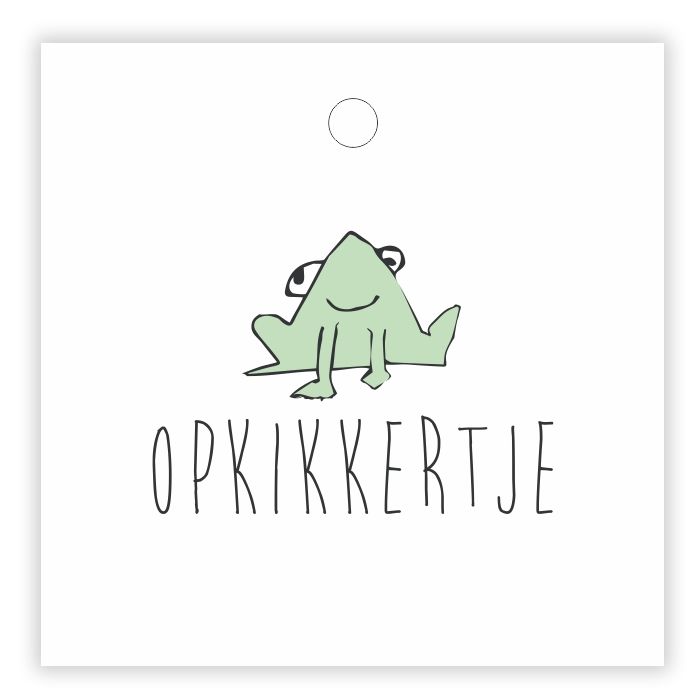 Cadeaukaartje opkikkertje 7 x 7 cm (20 stuks)