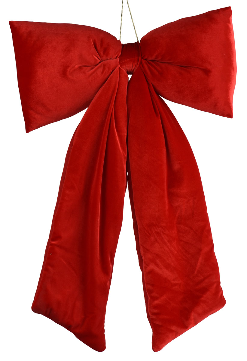 Decoratie strik velvet rood 48 x 80 cm (per stuk) Decoratie strik velvet rood 48 x 80 cm (per stuk)