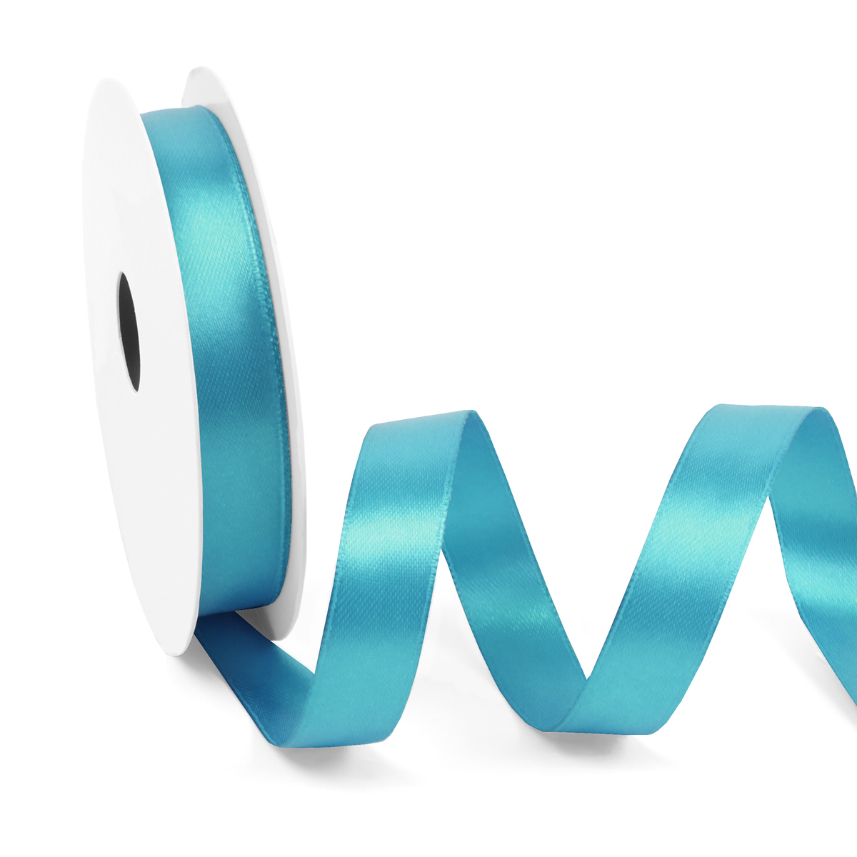 Satijnlint 15 mm turquoise (25 meter)
