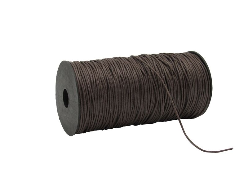 Waxkoord bruin 1,5 mm (200 meter)