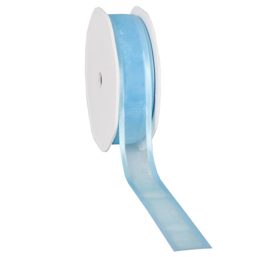 Organza satin edge turquoise 25 mm (25 meter)