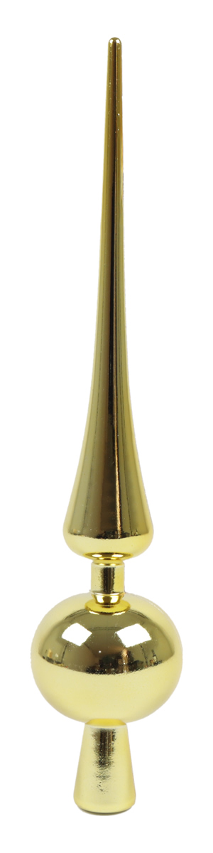 Kerstboom piek glanzend goud 28 cm (per stuk)