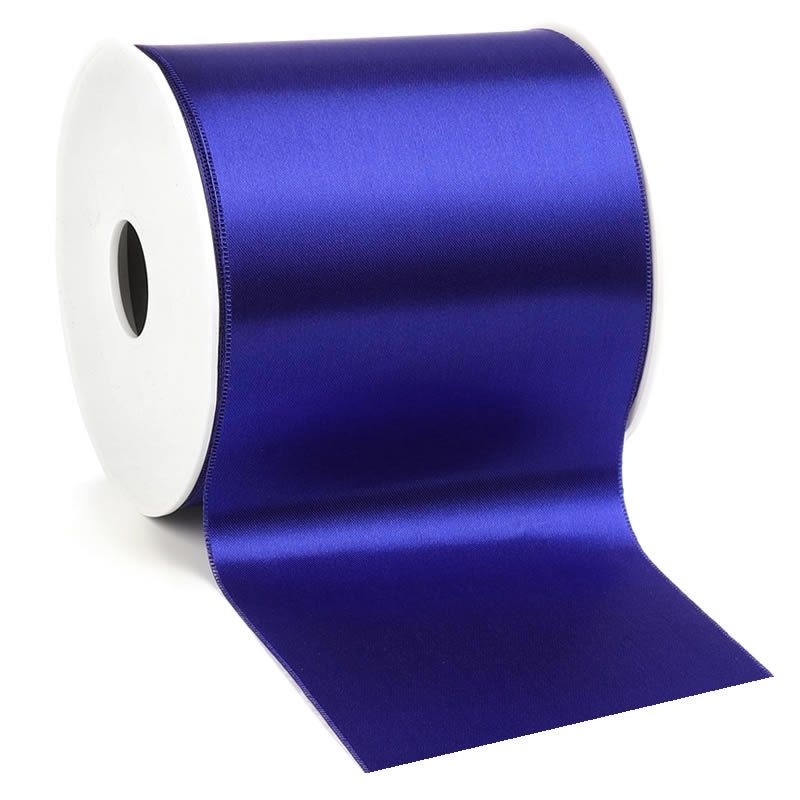Satijnlint 100 mm royal blauw (25 meter)