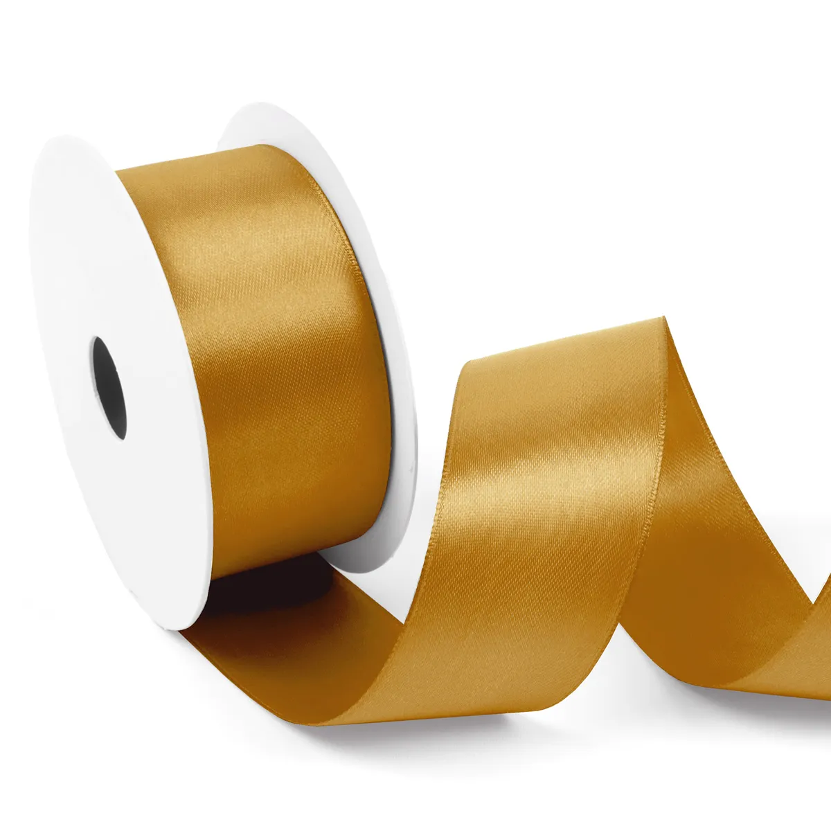 Satijnlint 38 mm goud (25 meter)