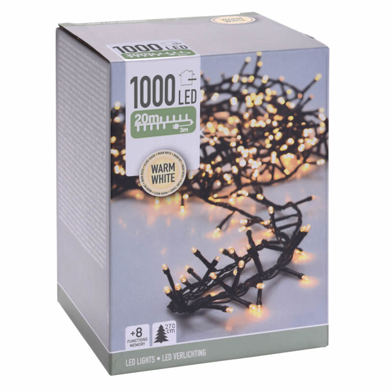 Kerstverlichting warm wit 1000 LED (20 meter)