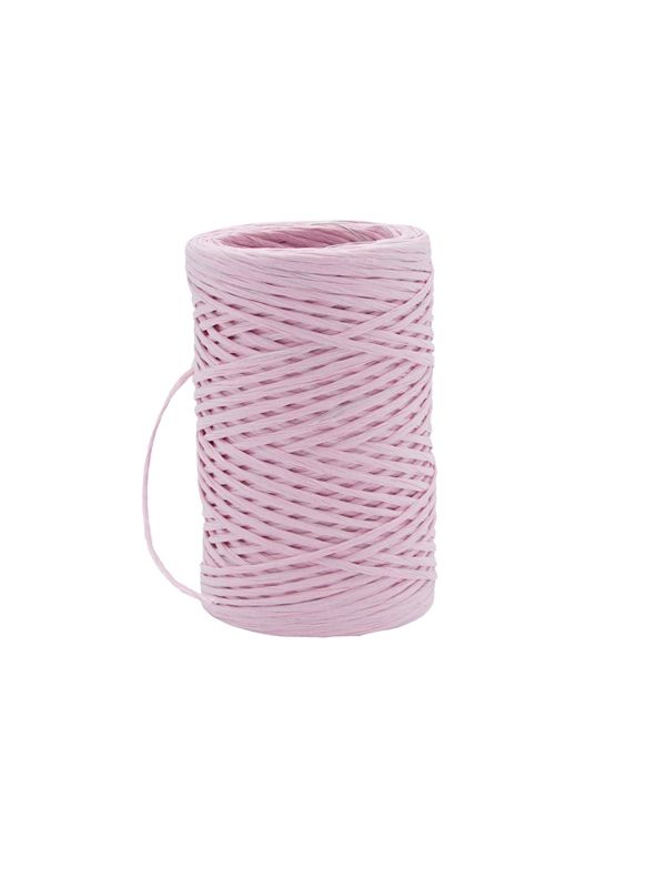 Paper cord wired roze 2 mm (50 meter)