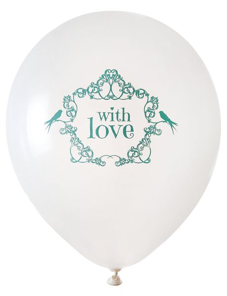 Ballonnen With Love mintgroen 23 cm (8 stuks)
