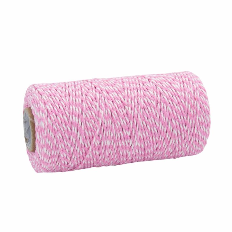 Gewaxt Katoenen Koord 1.0 Mm - Roze, Flexibel & Sterk Touw Voor Knutselen Of Verpakken (100 Meter)