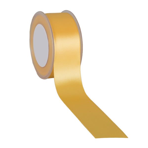 Satijnlint 38 mm geel (25 meter)
